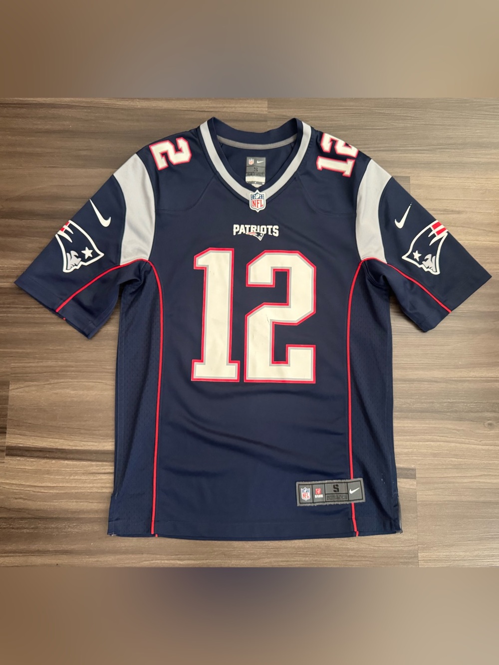 Nike New England Patriots Tom Brady #12 NFL On Field Game Home Jersey Men Small